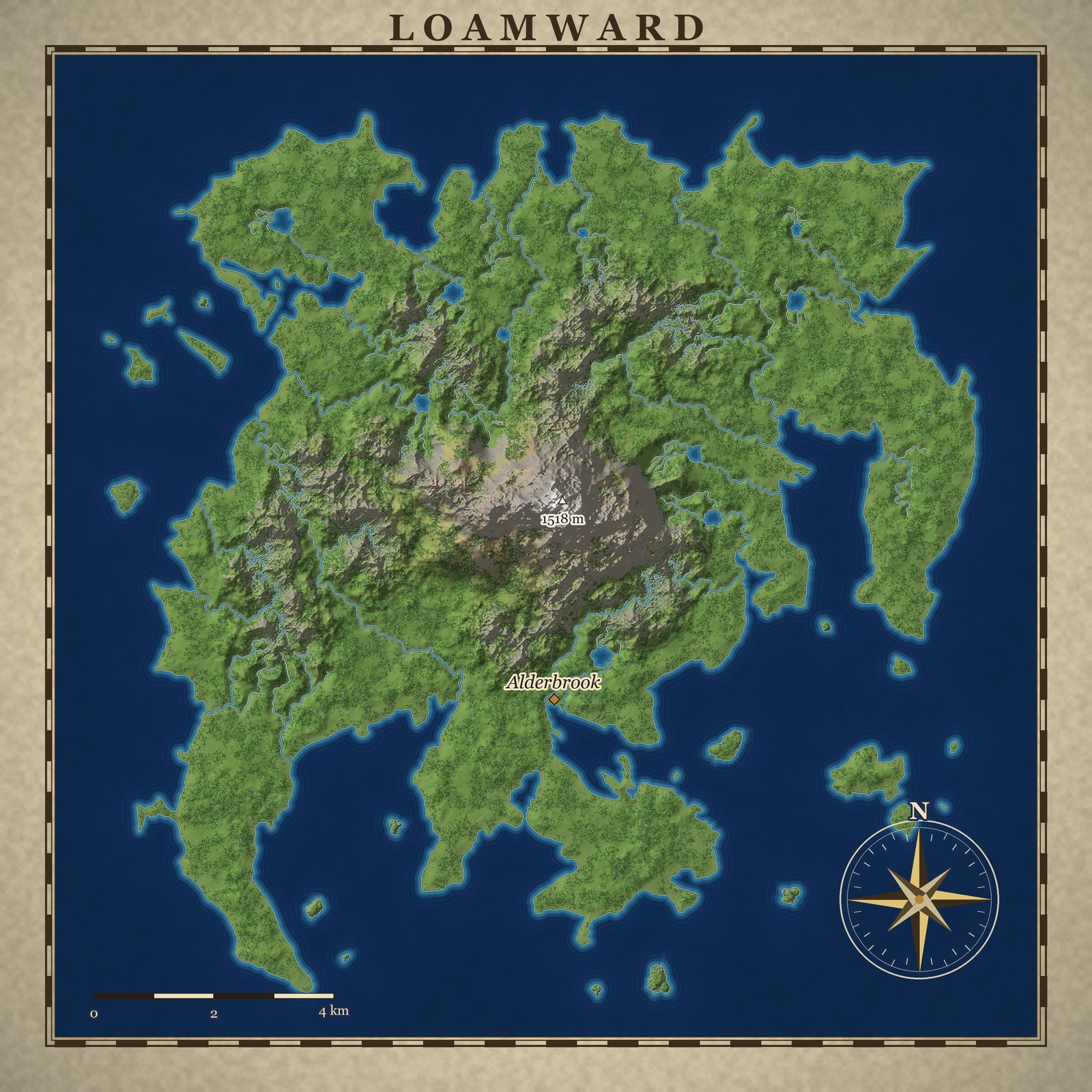 Map of the Loamward island